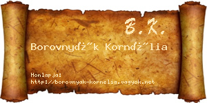Borovnyák Kornélia névjegykártya